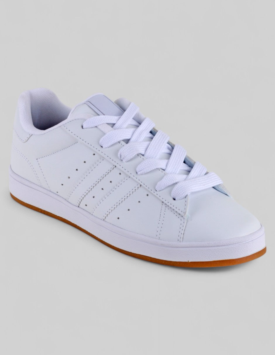 Tenis con cordones Exterior Piel vegana Color Blanco Para Hombre De RBCOLLECTION