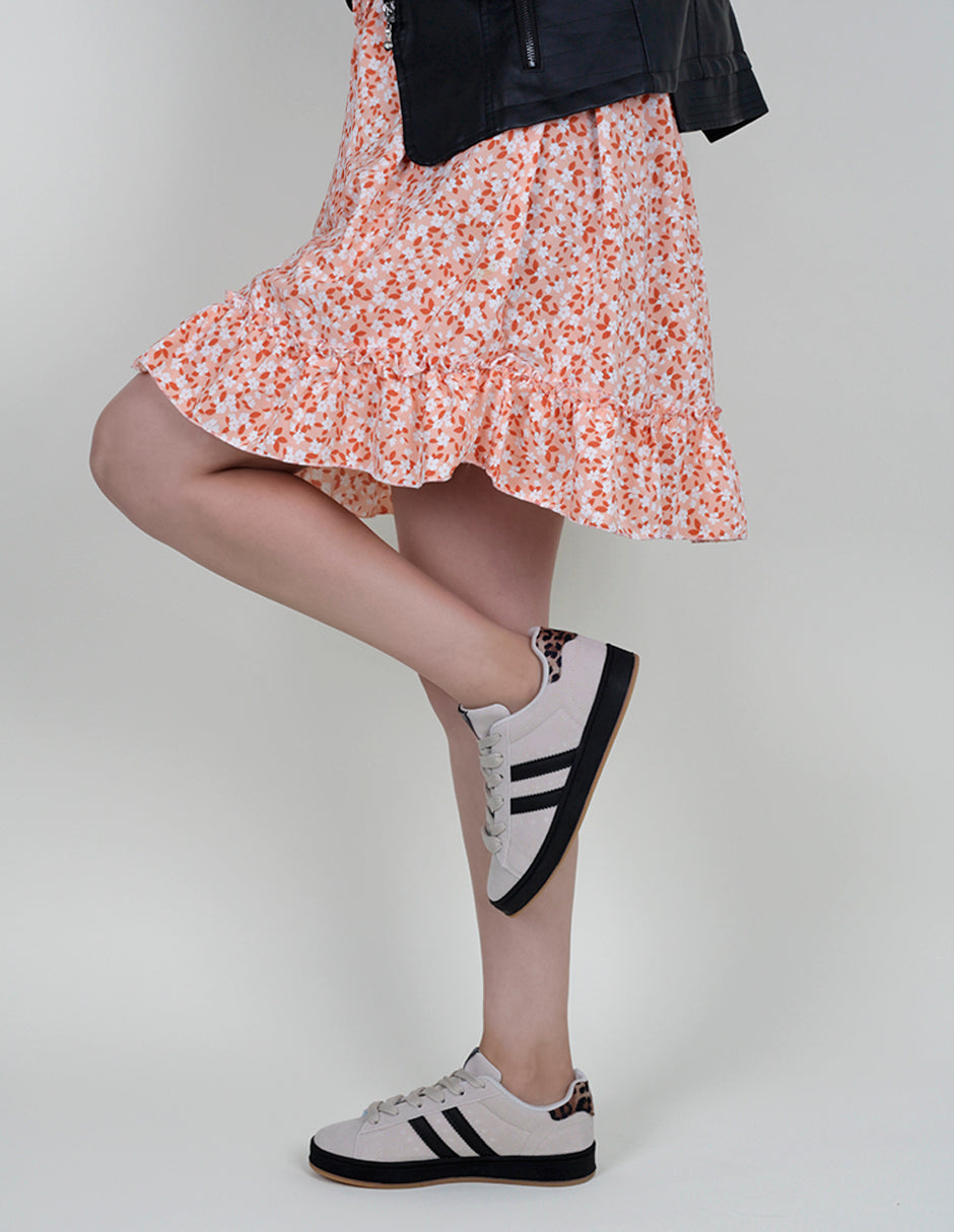 Tenis con cordones  Highline en Gamuza sintética – Beige