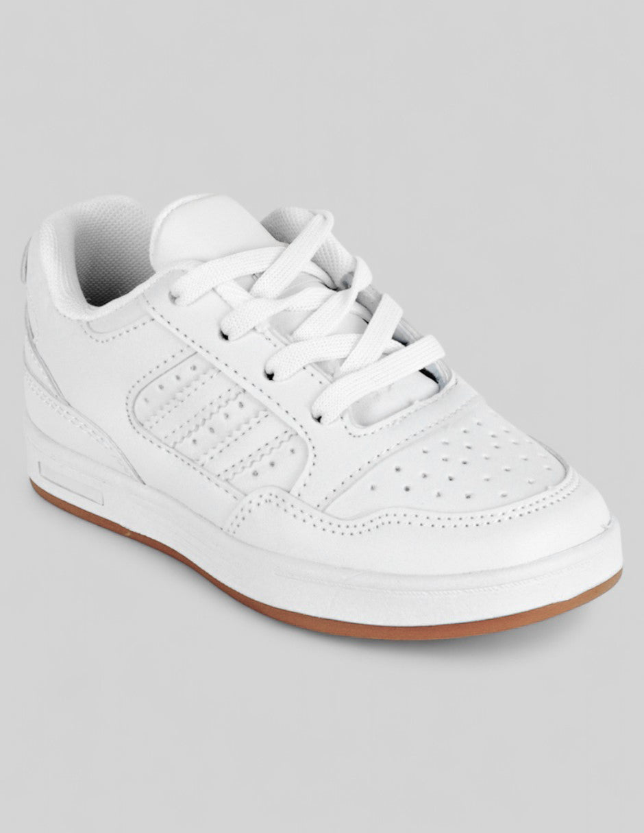 Tenis Kids  en Piel vegana – Blanco