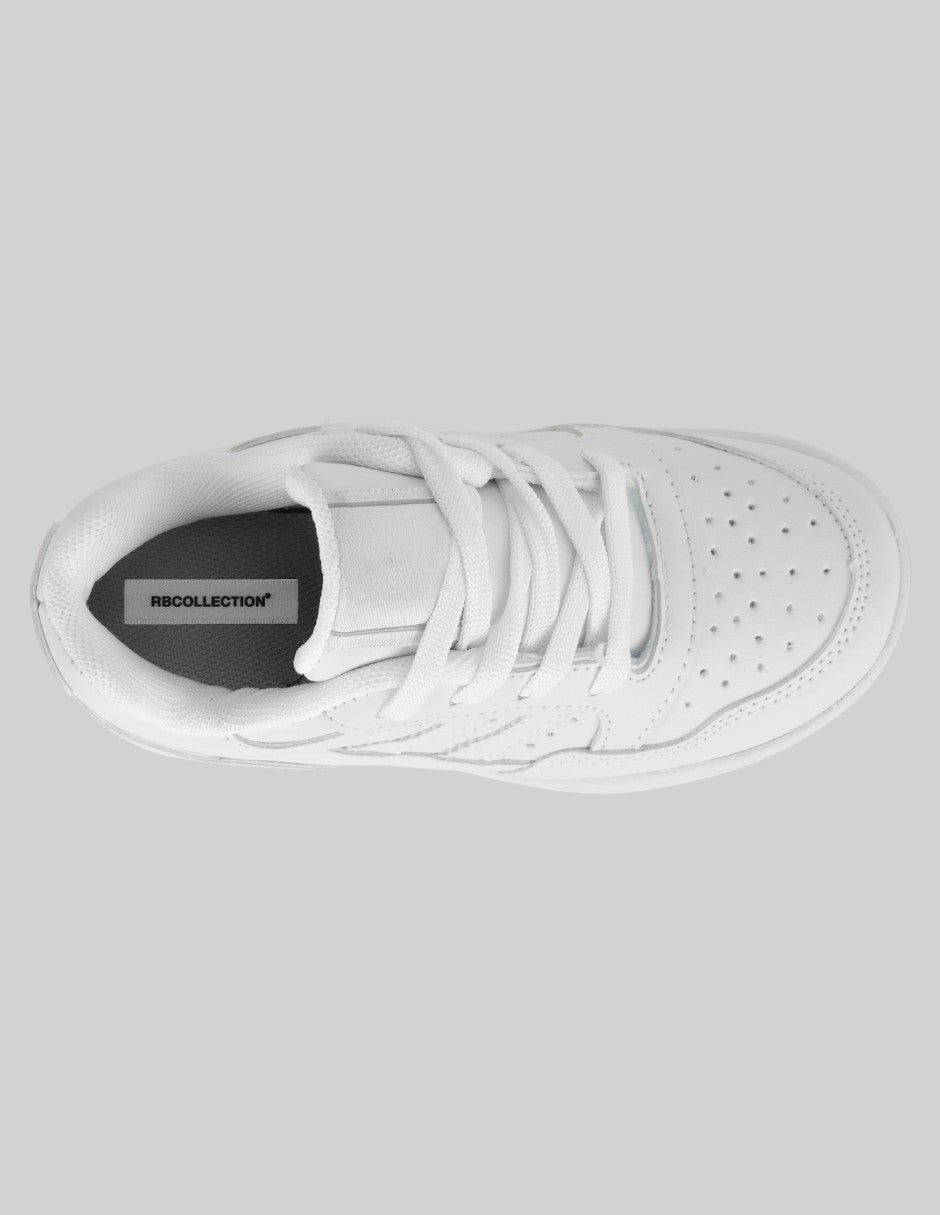 Tenis Kids  en Piel vegana – Blanco