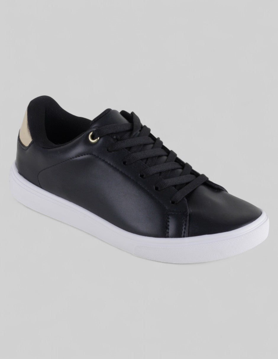 Tenis con cordones Exterior Sintético Color Negro Para Mujer De RBBASICS
