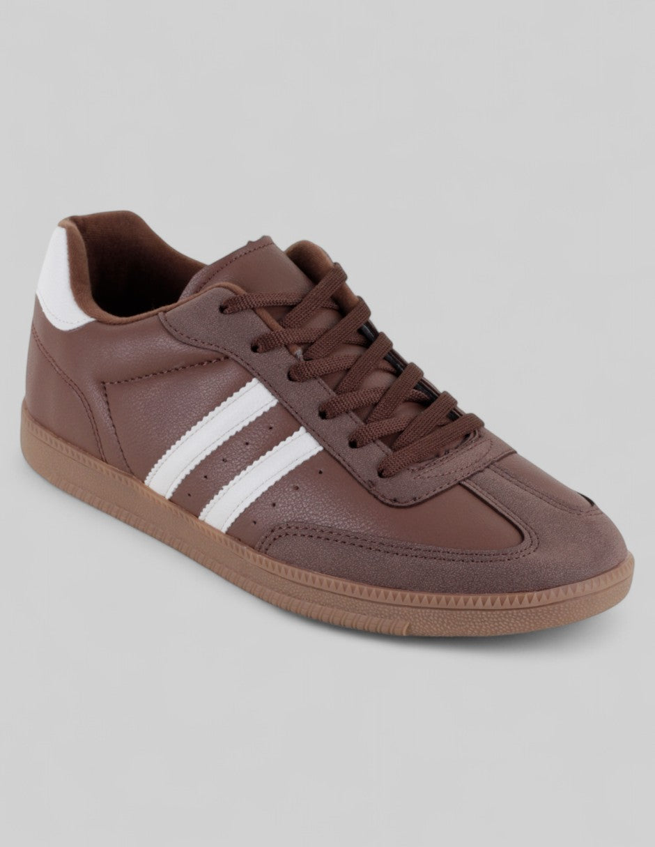Tenis con cordones Exterior Piel vegana Color Café Para Hombre De RBCOLLECTION