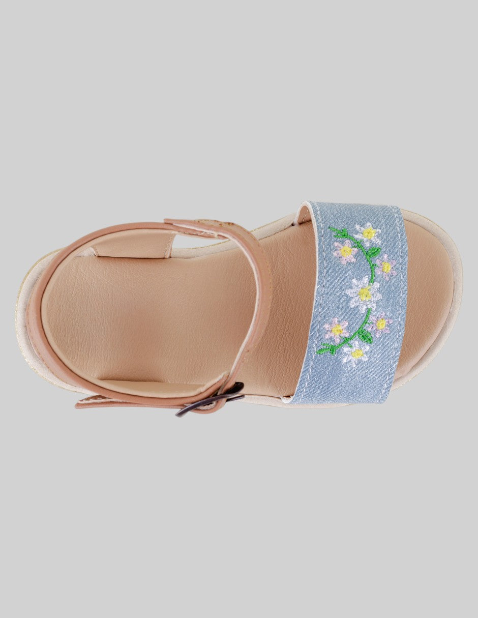Sandalias Kids  en Piel vegana – Multicolor