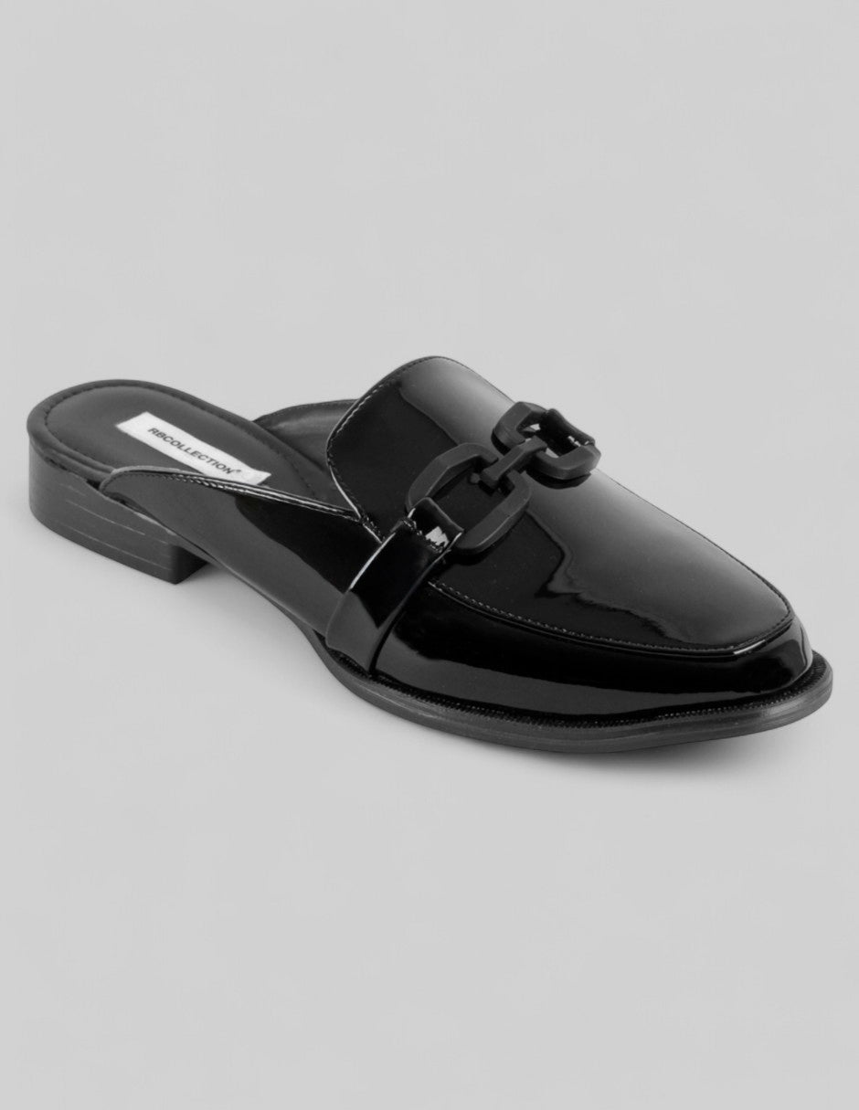 Loafers Exterior Charol Color Negro Para Mujer De RBCOLLECTION