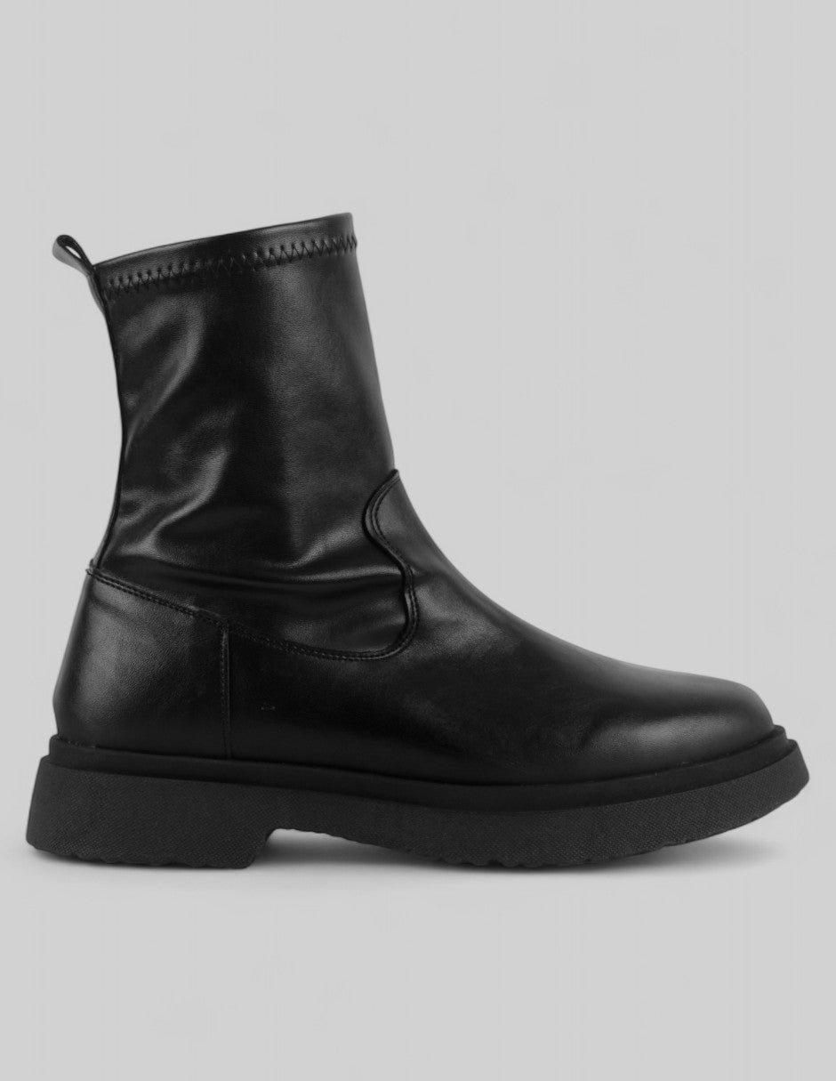 Botas casuales Bike en Piel vegana – Negro