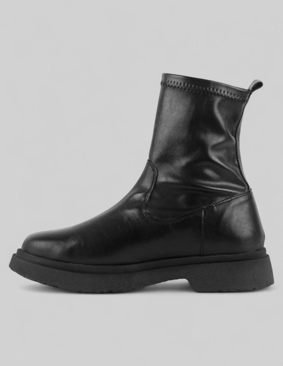 Botas casuales Bike en Piel vegana – Negro