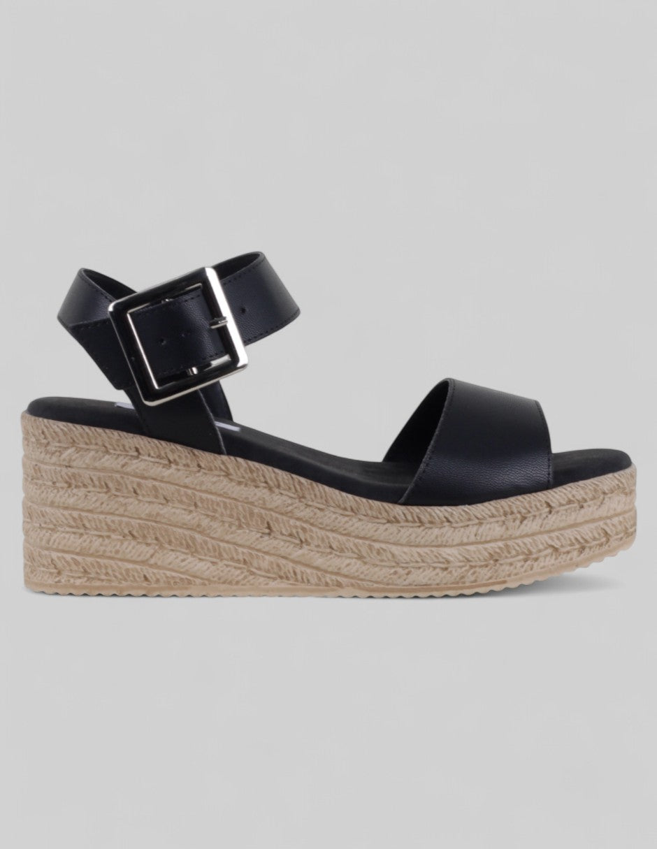 Sandalias con plataforma Naia en Piel vegana – Negro