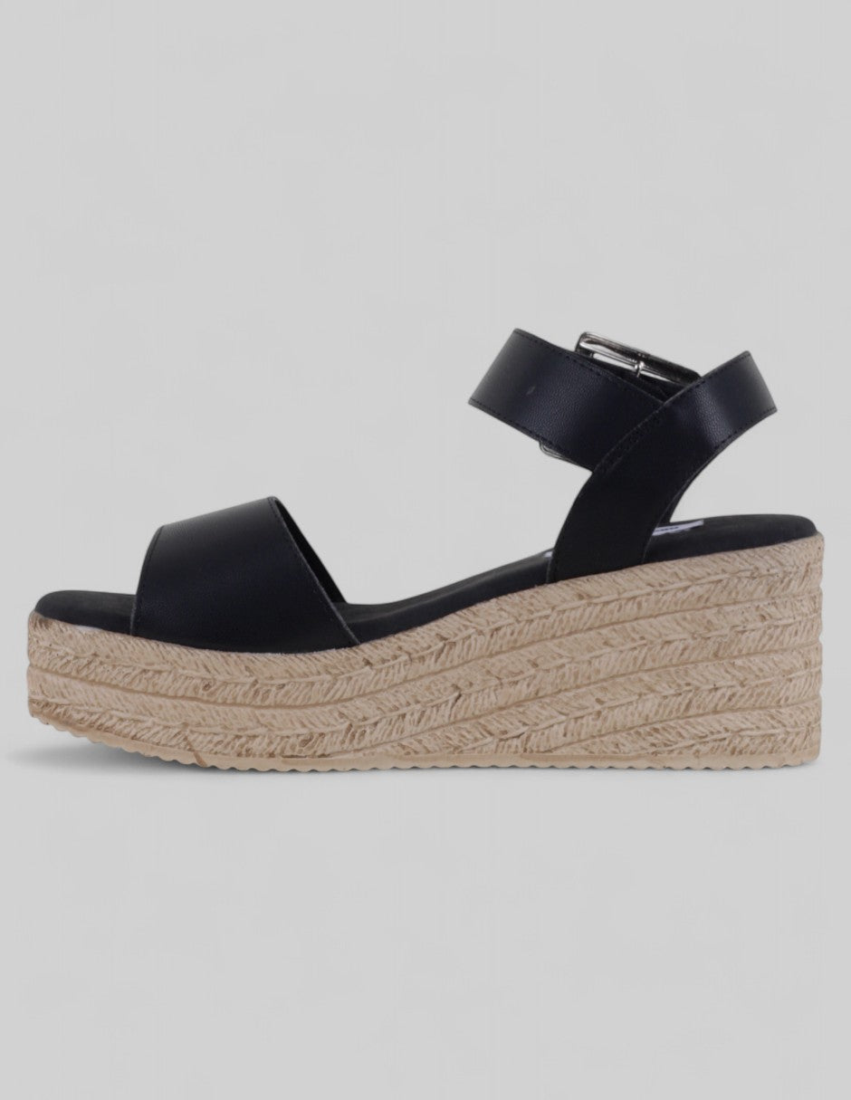 Sandalias con plataforma Naia en Piel vegana – Negro