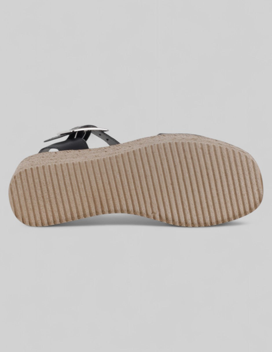 Sandalias con plataforma Naia en Piel vegana – Negro