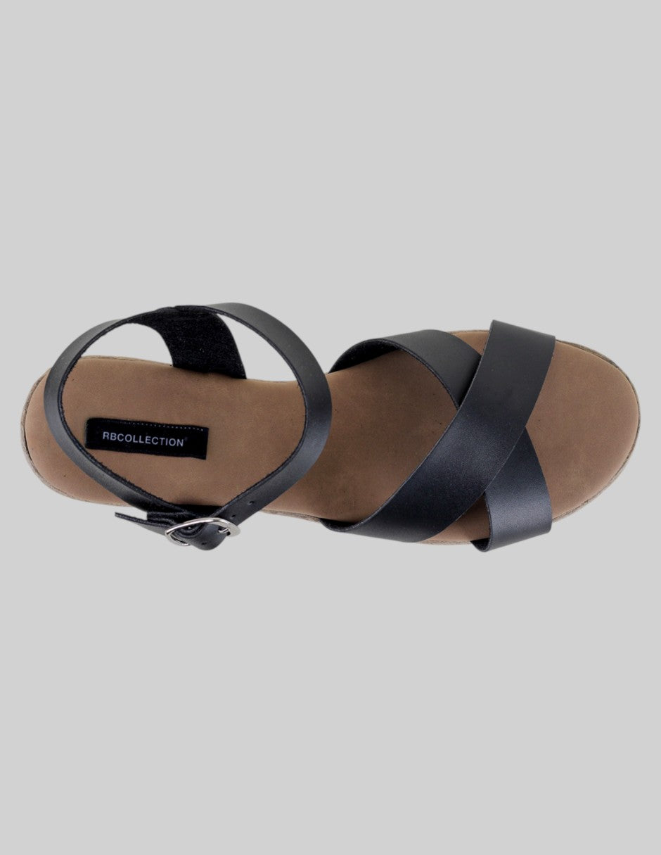 Sandalias con plataforma Steps en Piel vegana – Negro