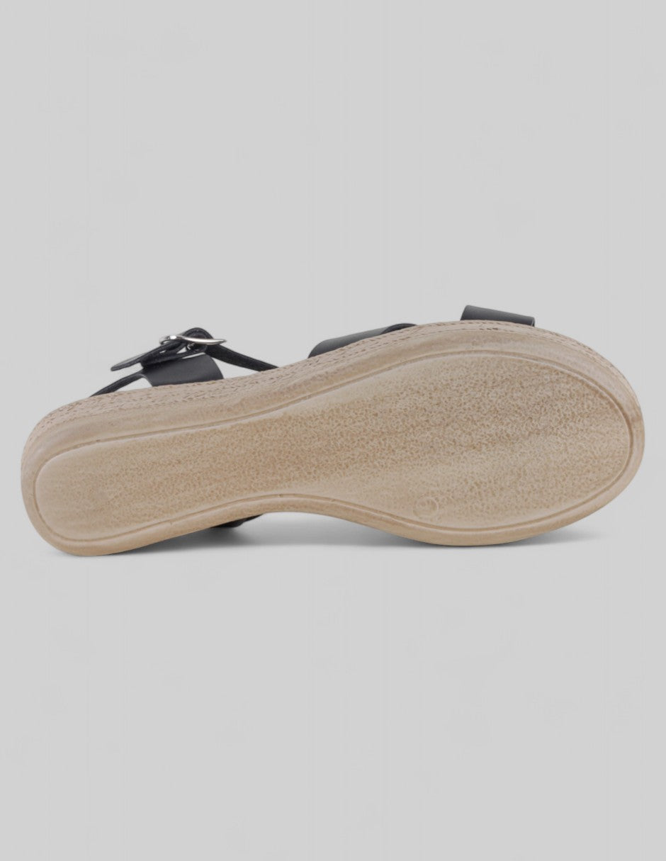 Sandalias con plataforma Steps en Piel vegana – Negro