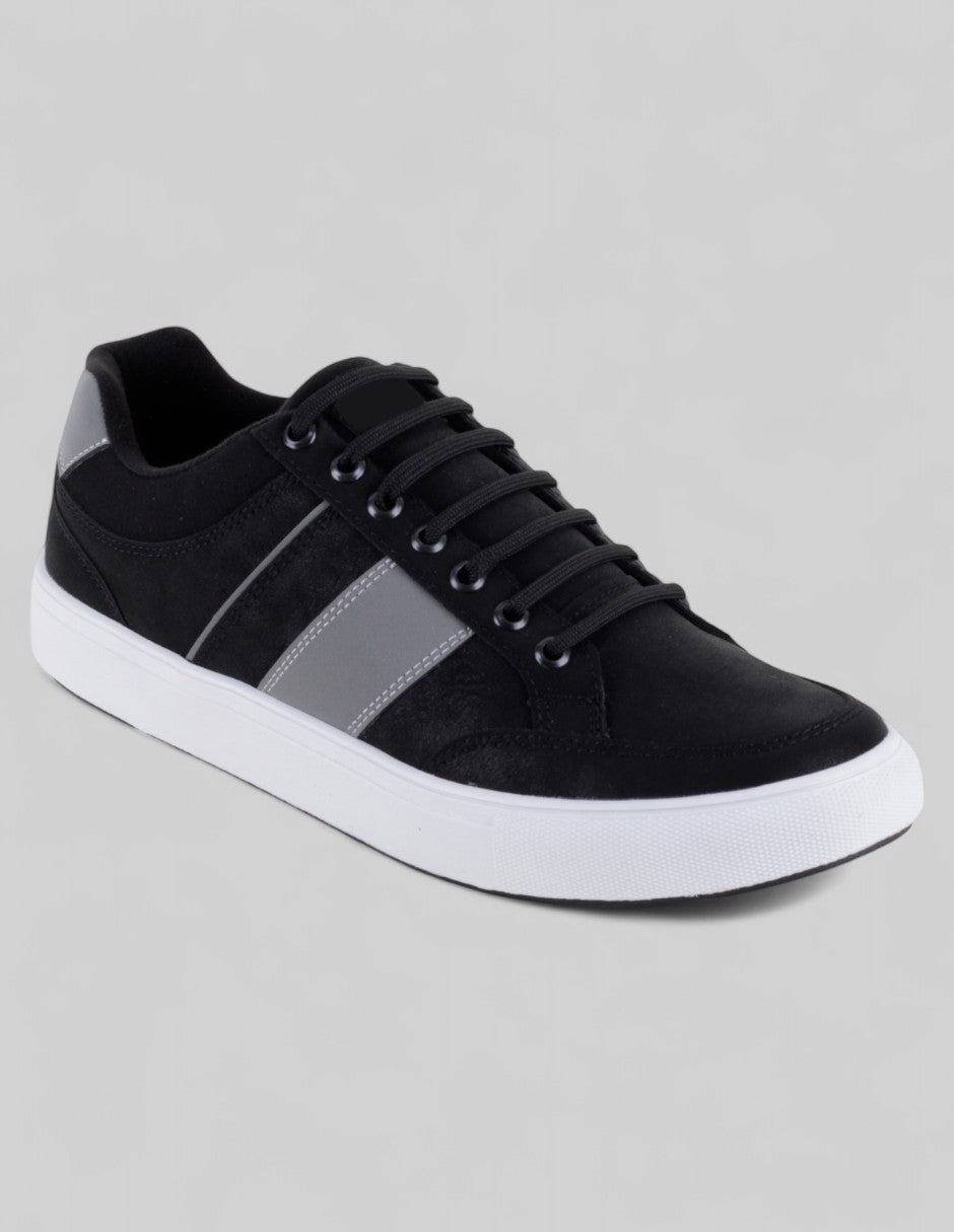 Tenis con cordones Exterior Piel vegana Color Negro Para Hombre De RBCOLLECTION