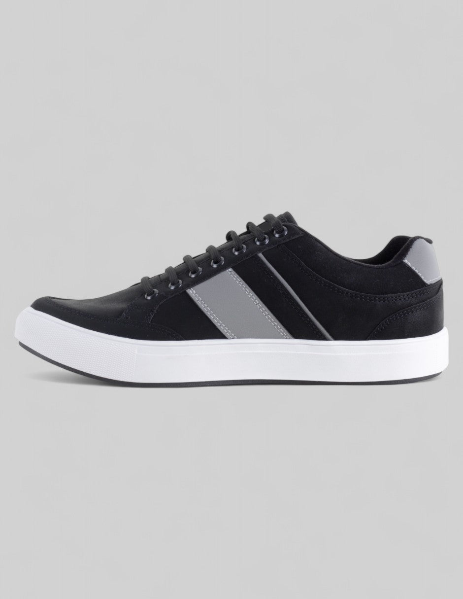 Tenis con cordones Urban en Piel vegana – Negro