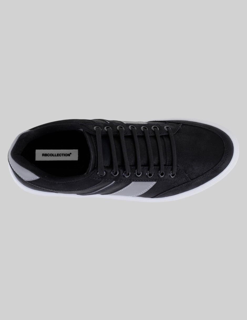 Tenis con cordones Urban en Piel vegana – Negro