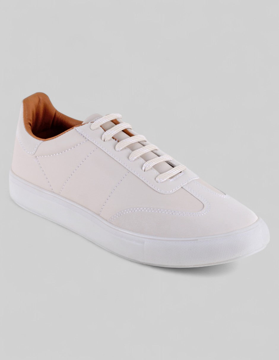 Tenis con cordones Exterior Piel vegana Color Beige Para Hombre De RBCOLLECTION