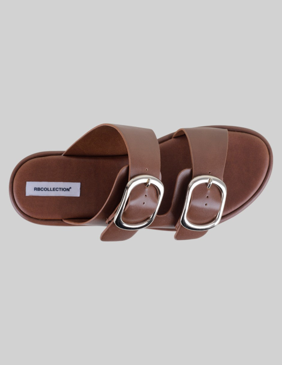 Sandalias con plataforma Steps en Piel vegana – Café