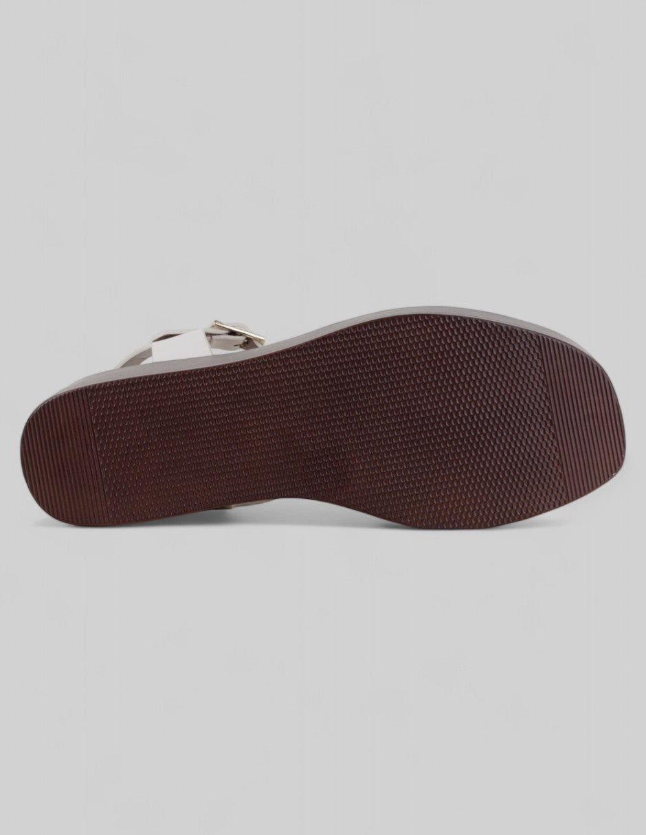Sandalias con plataforma Steps en Piel vegana – Blanco