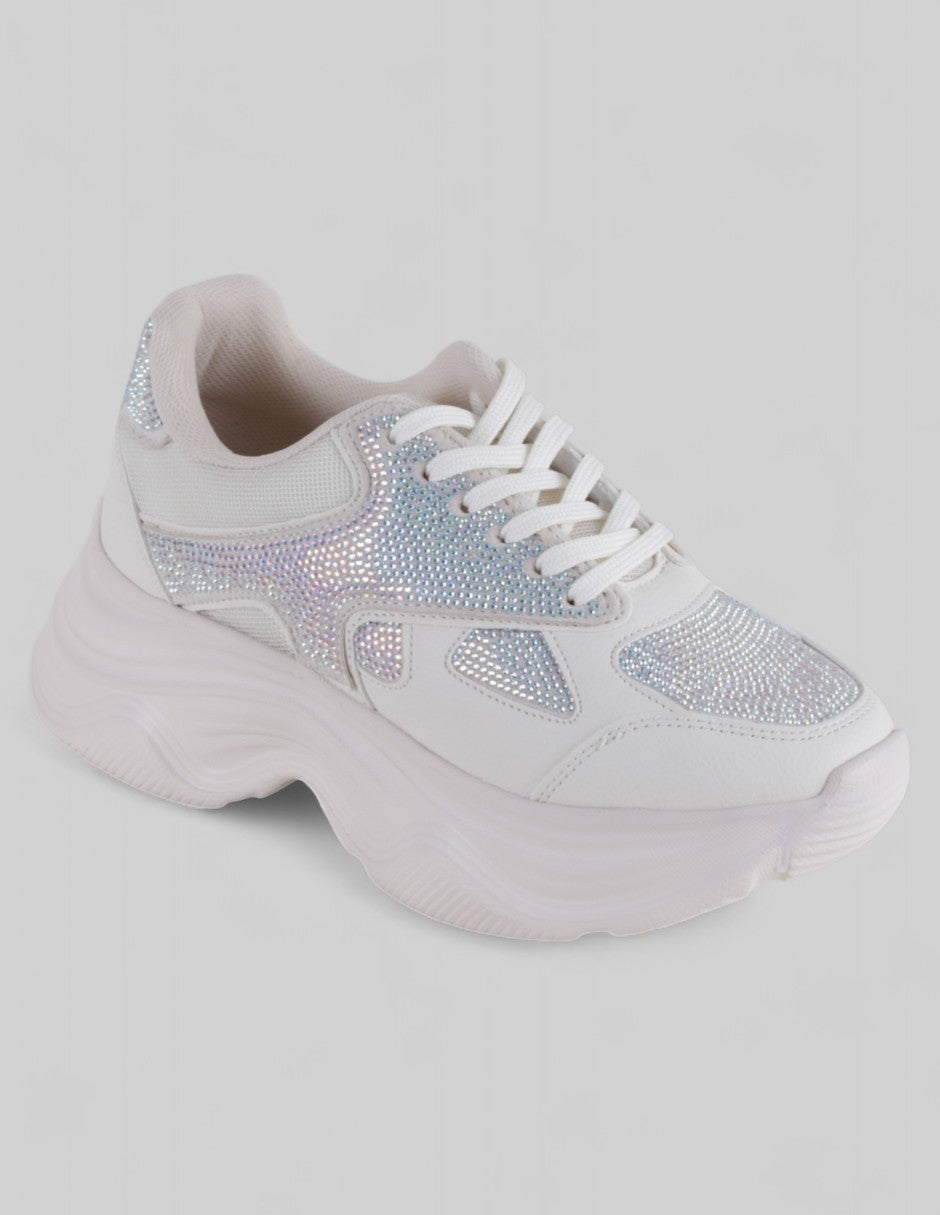 Tenis tipo deportivo Exterior Sintético Color Beige Para Mujer De RBCOLLECTION