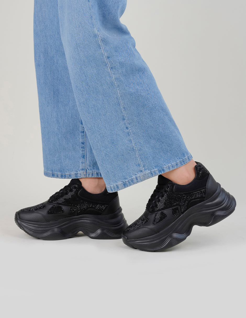 Tenis tipo deportivo   Xoxo en Sintético – Negro