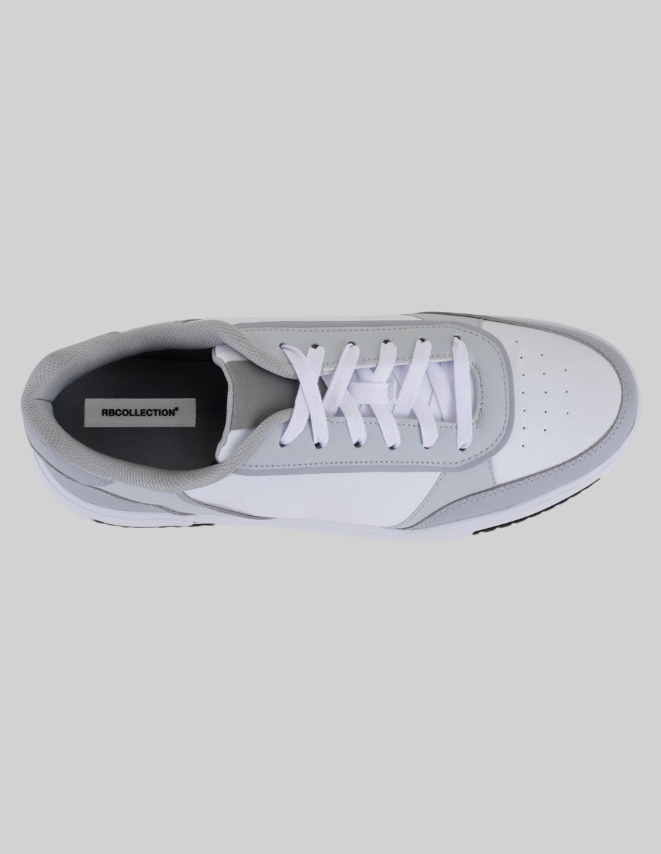 Tenis con cordones Urban en Piel vegana – Blanco