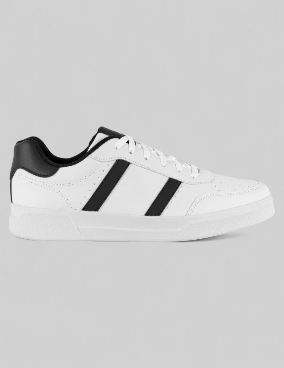 Tenis con cordones Urban en Piel vegana – Blanco