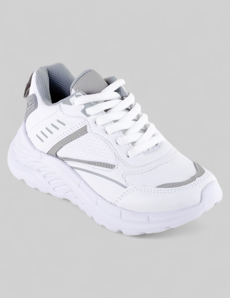 Tenis Kids  en Piel vegana – Blanco