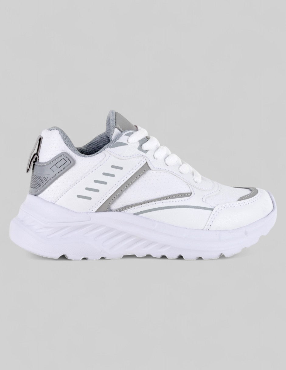 Tenis Kids  en Piel vegana – Blanco