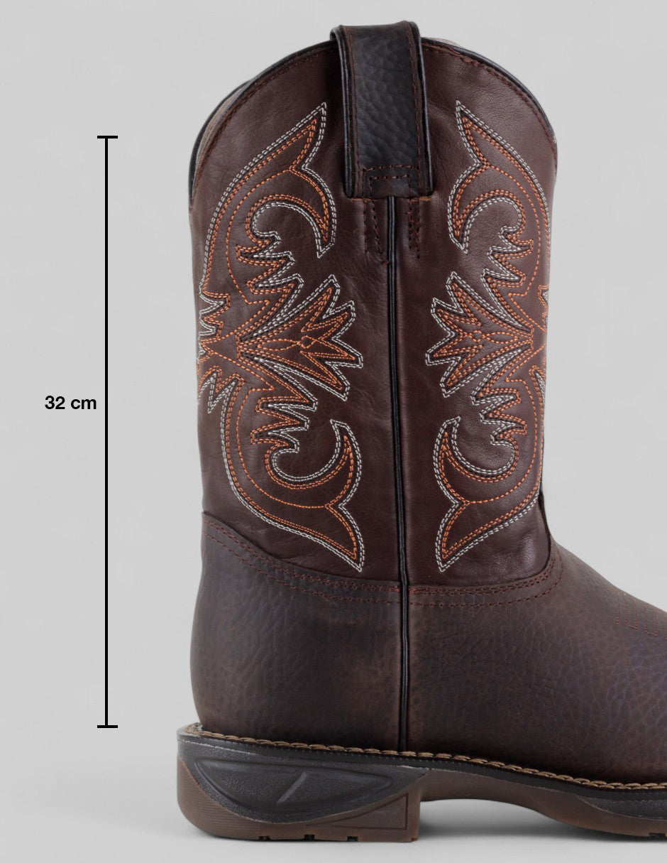 Botas western Cowboy en Piel – Café
