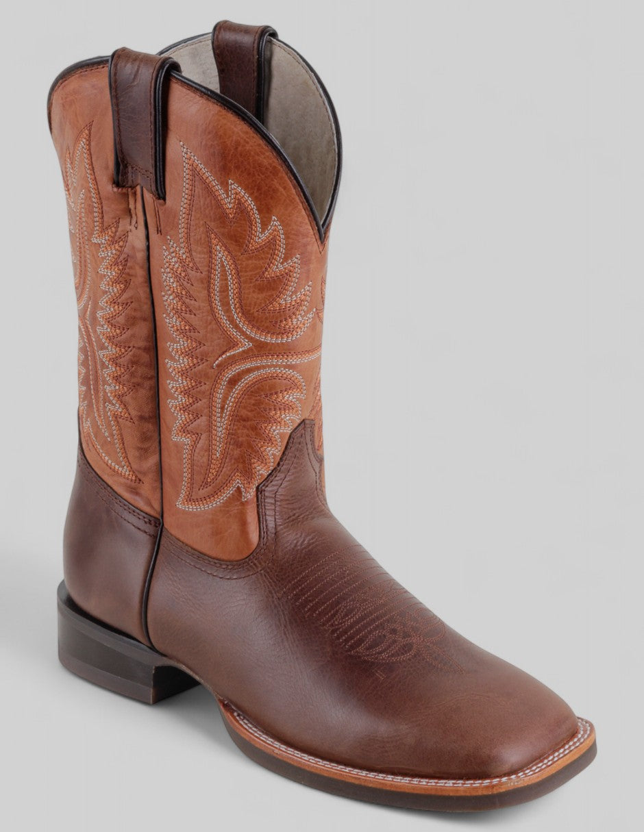 Botas western Exterior Piel Color Café Para Hombre De RBCOLLECTION