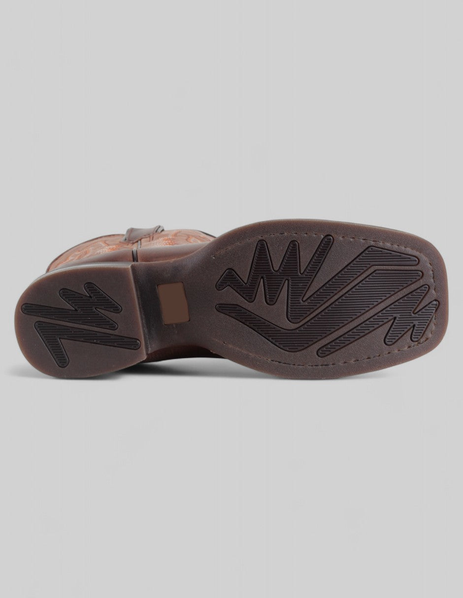 Botas tipo western Cowboy en Piel – Café