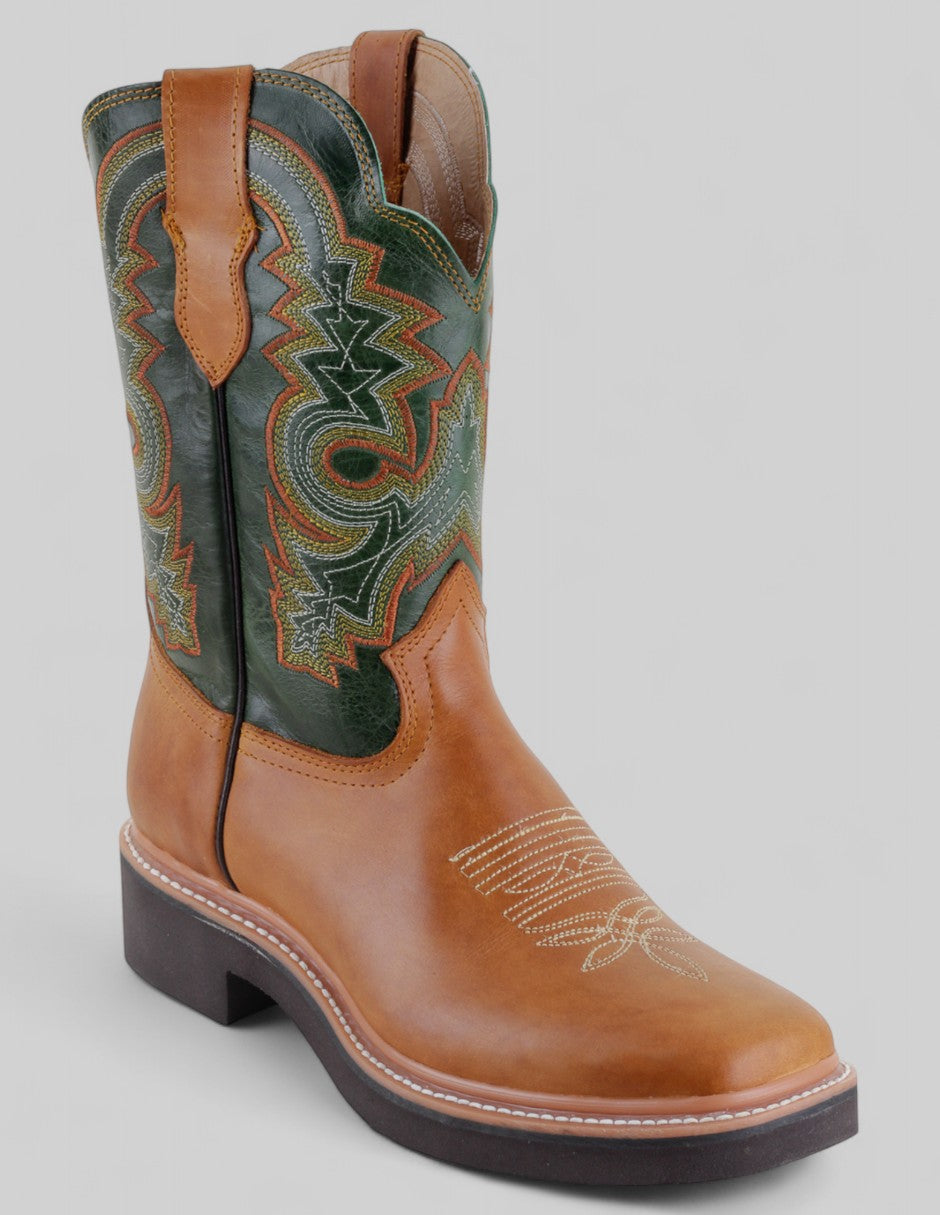 Botas western Exterior Piel Color Café Para Hombre De RBCOLLECTION