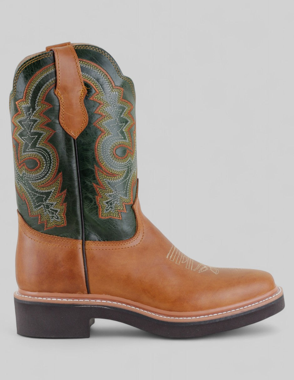 Botas tipo western Cowboy en Piel – Café
