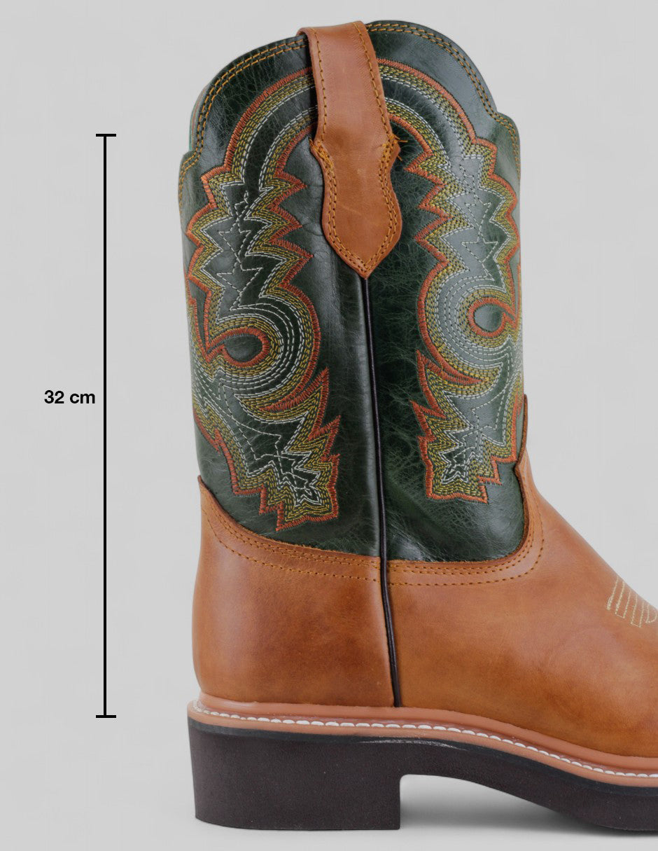 Botas tipo western Cowboy en Piel – Café