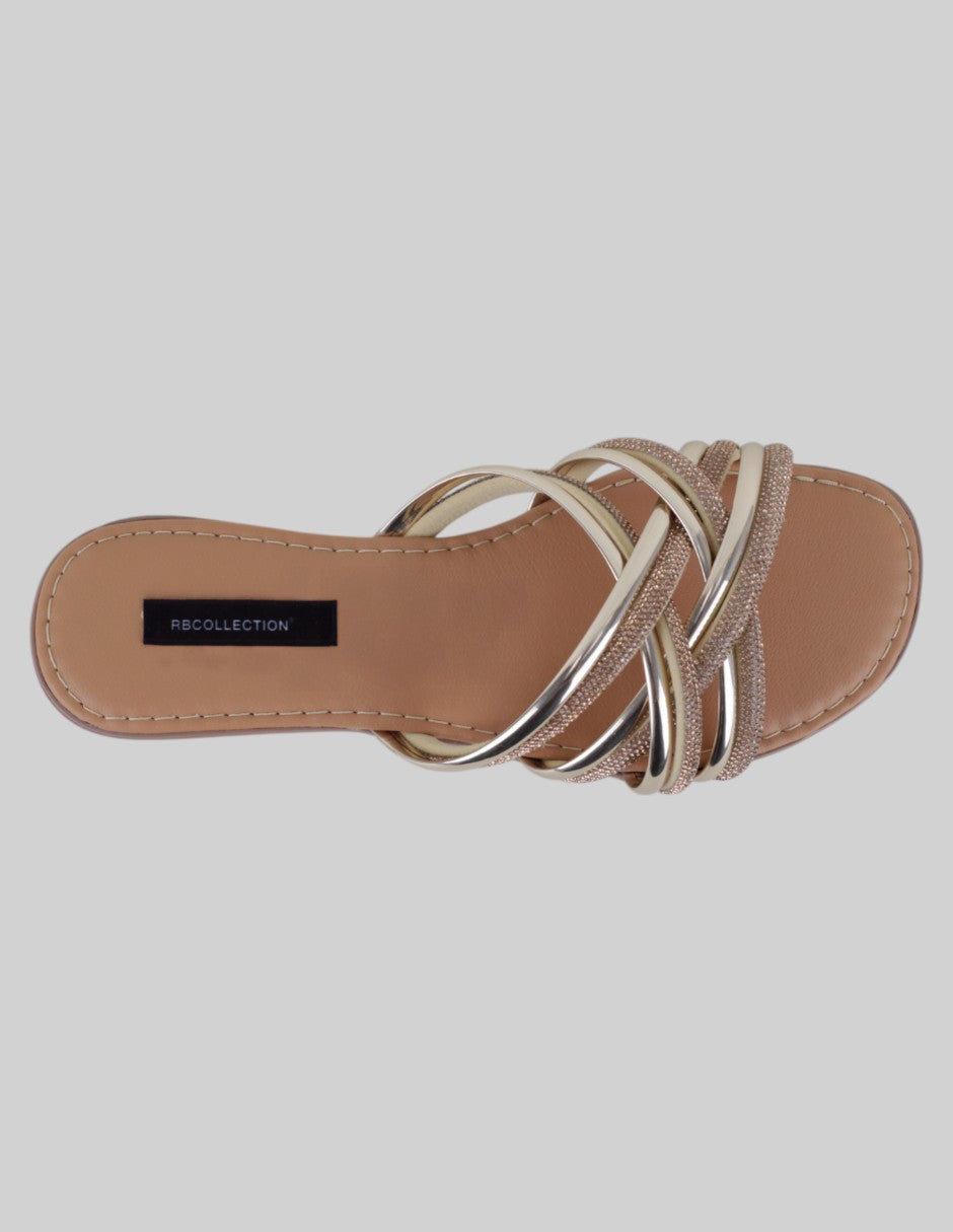 Sandalias de piso Soft en Sintético – Dorado