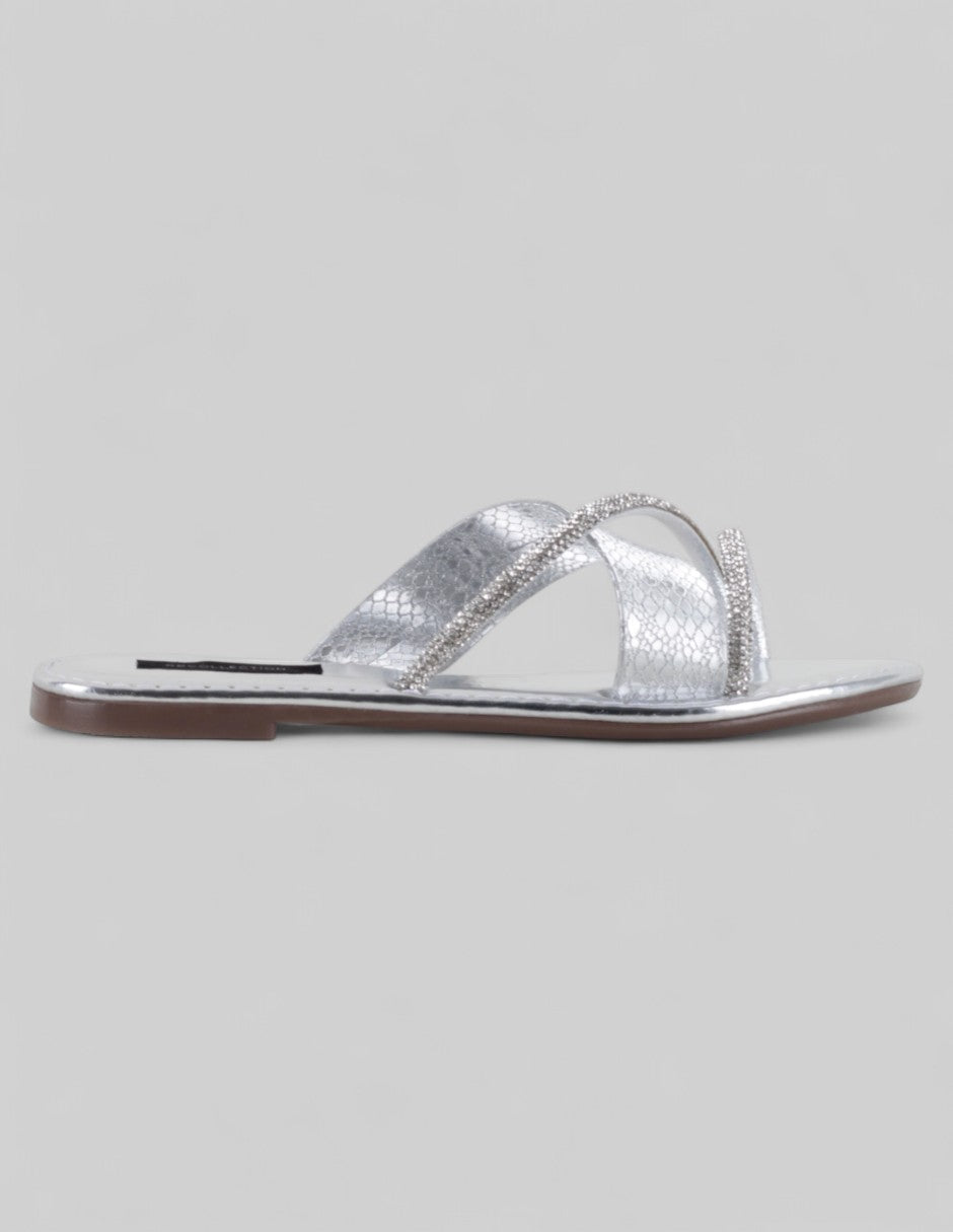 Sandalias de piso Soft en Sintético – Plata