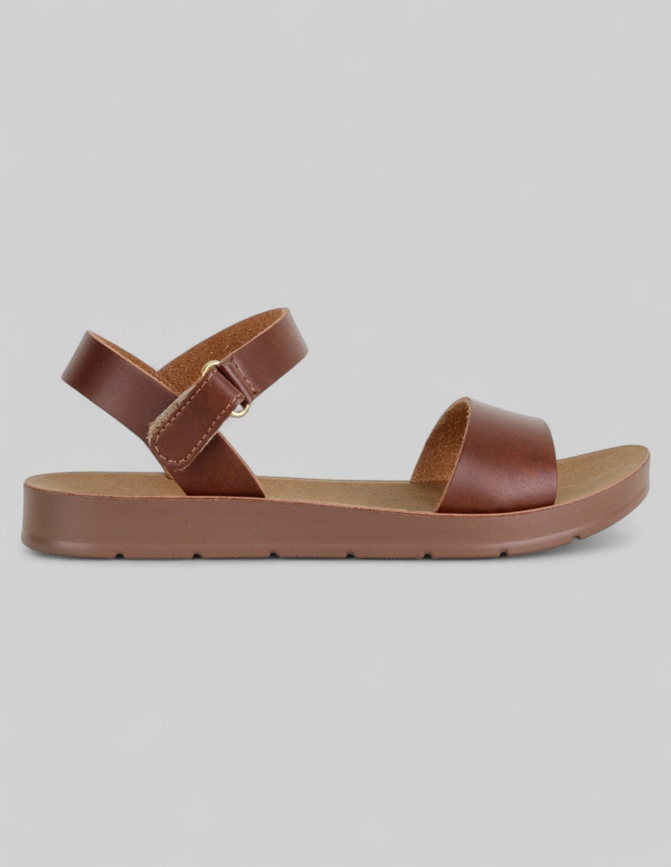 Sandalias Kids  en Piel vegana – Café