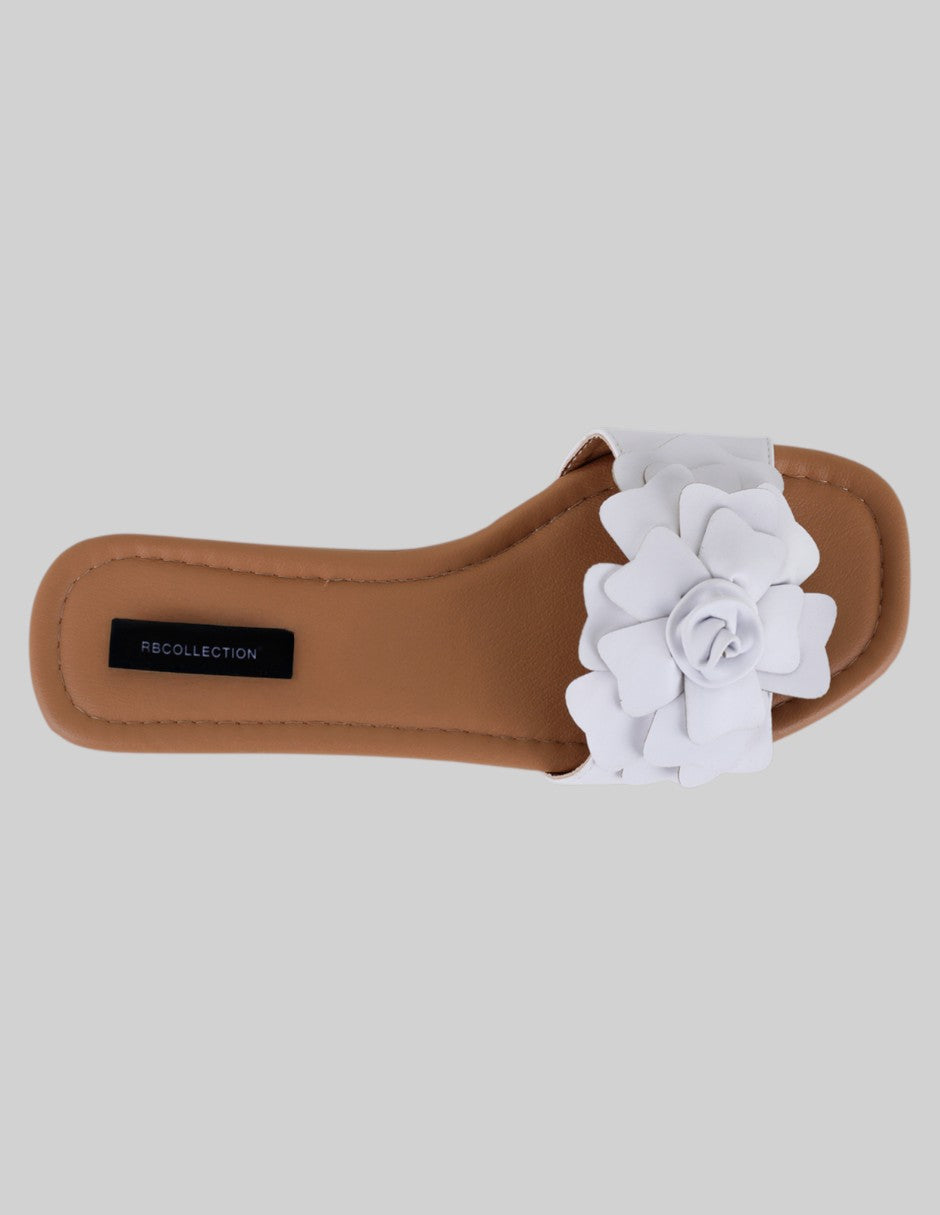 Sandalias de piso Soft en Piel vegana – Blanco