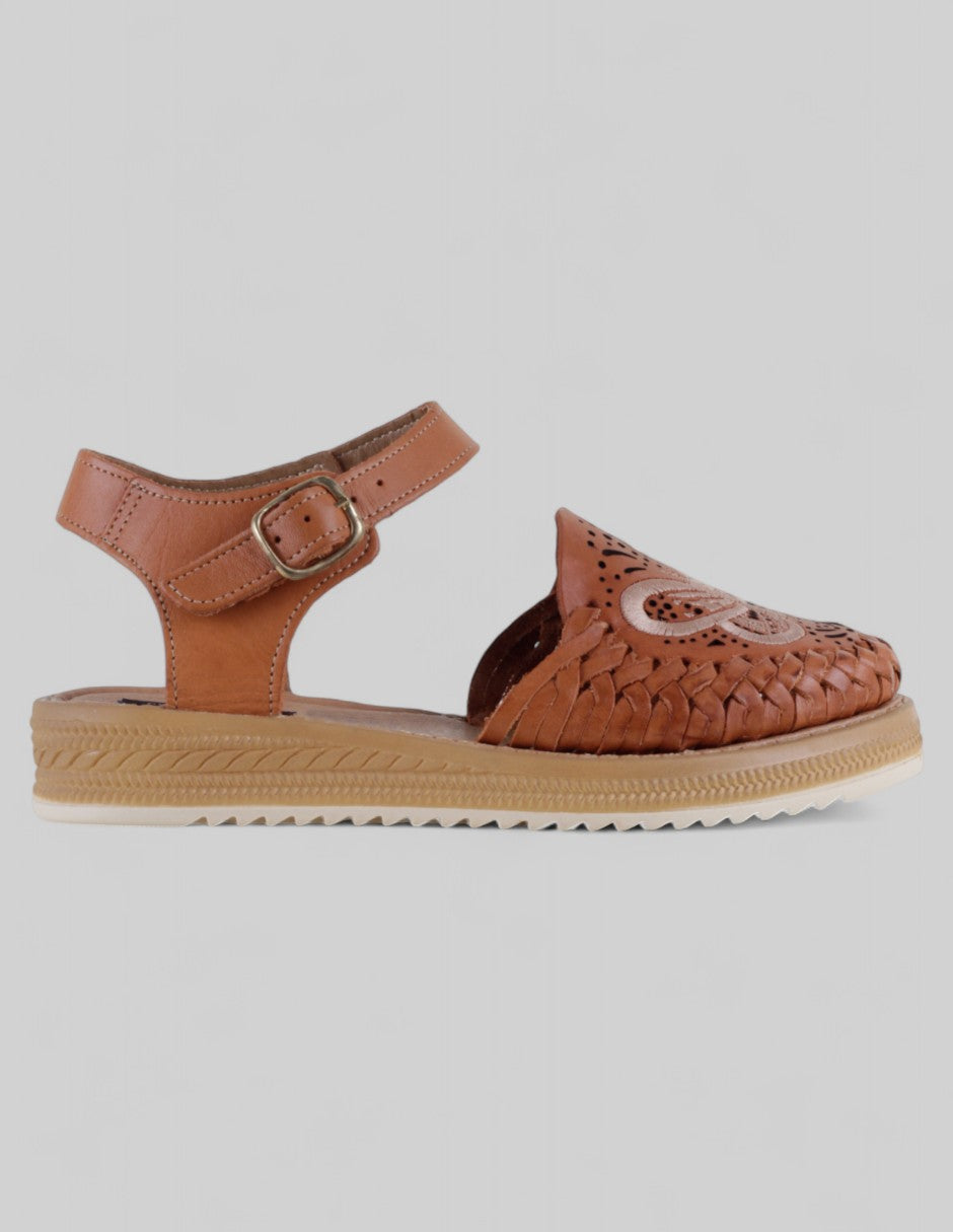 Sandalias de piso Hand made en Piel – Café