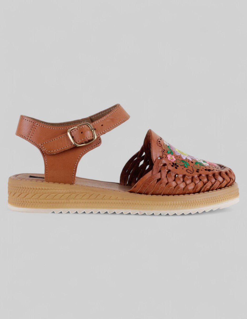 Sandalias de piso Hand made en Piel – Café