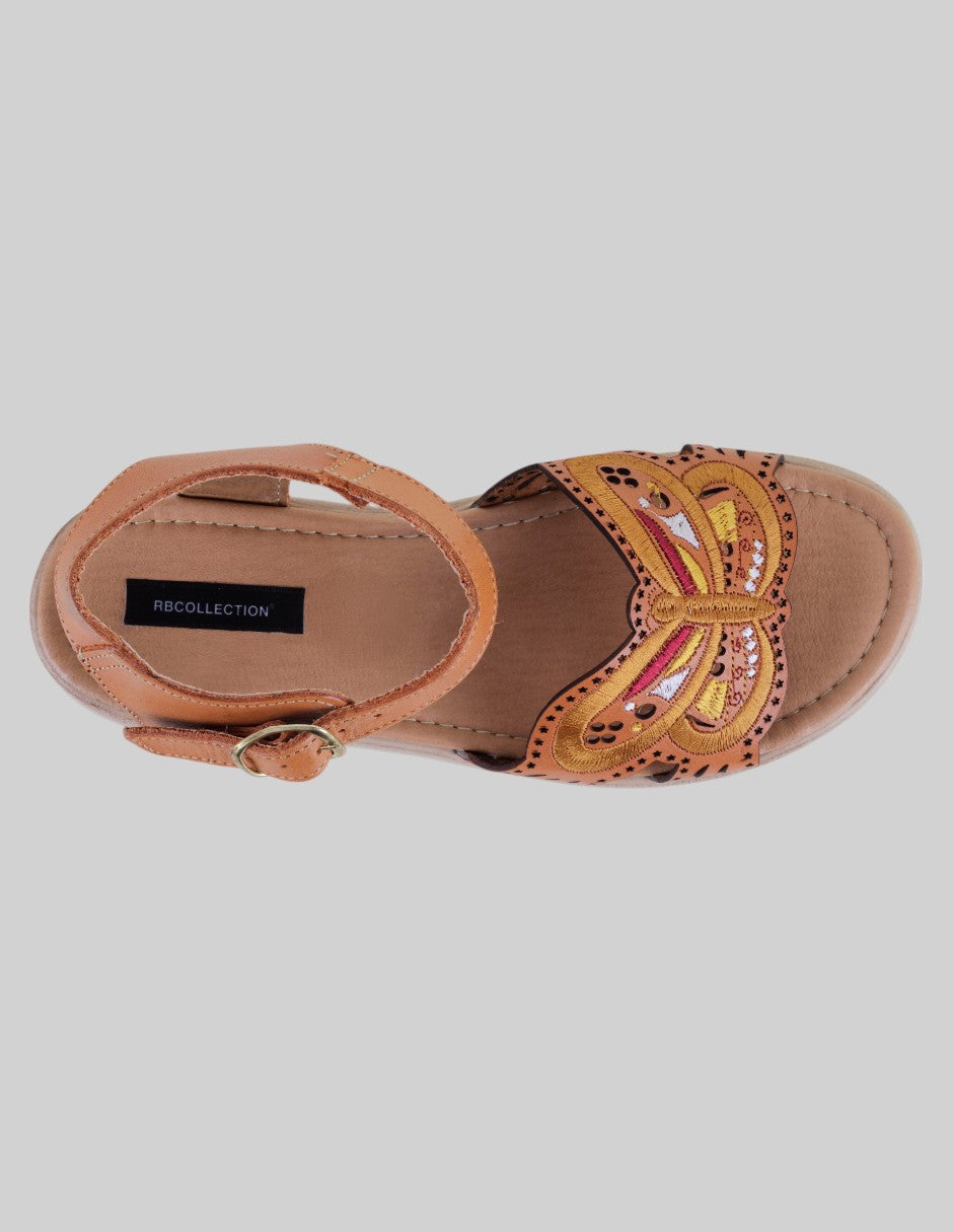 Sandalias de piso Hand made en Piel – Café