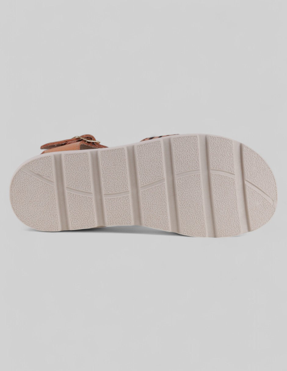 Sandalias de piso Hand made en Piel – Café
