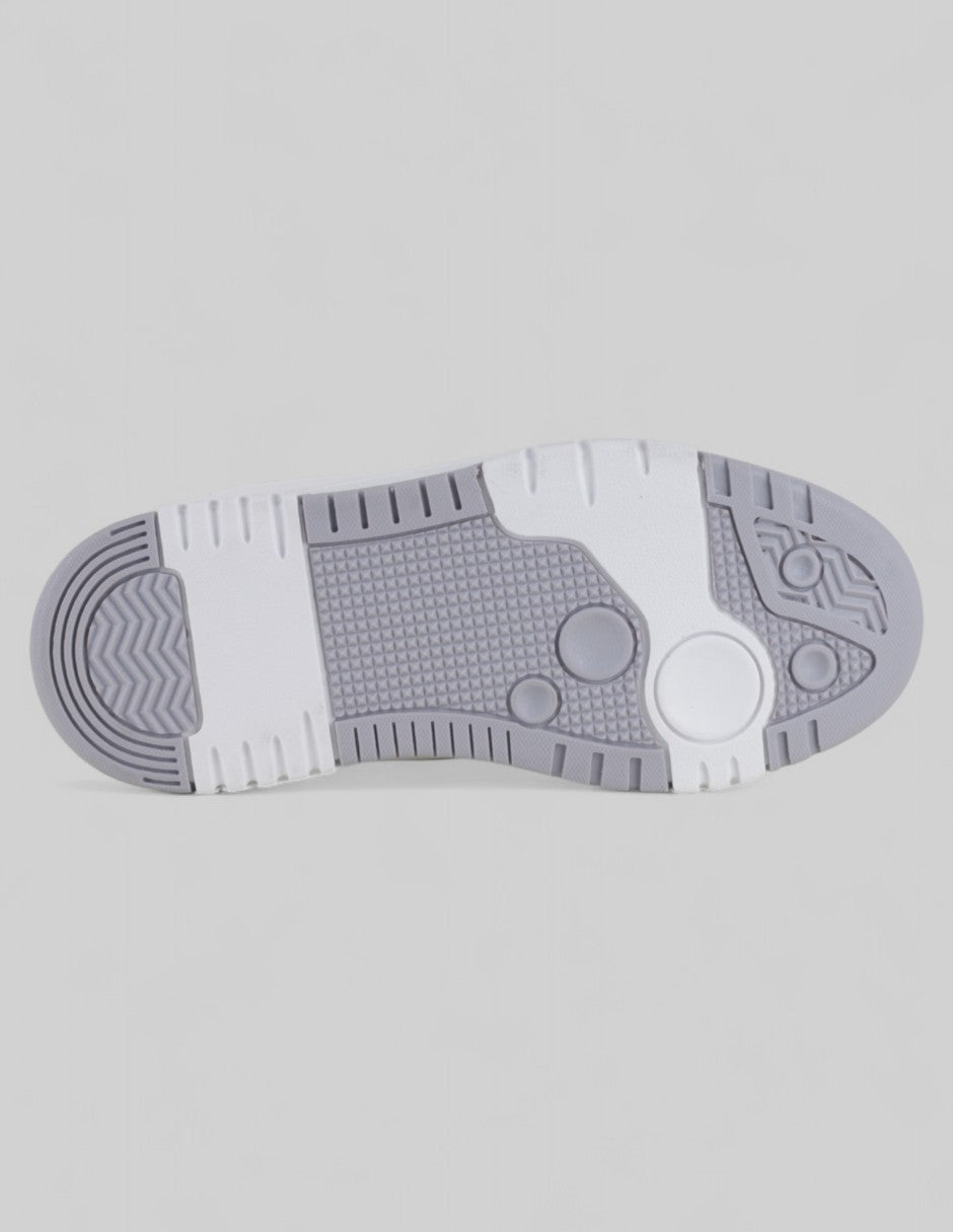 Tenis con cordones  Agle en Piel Vegana – Blanco