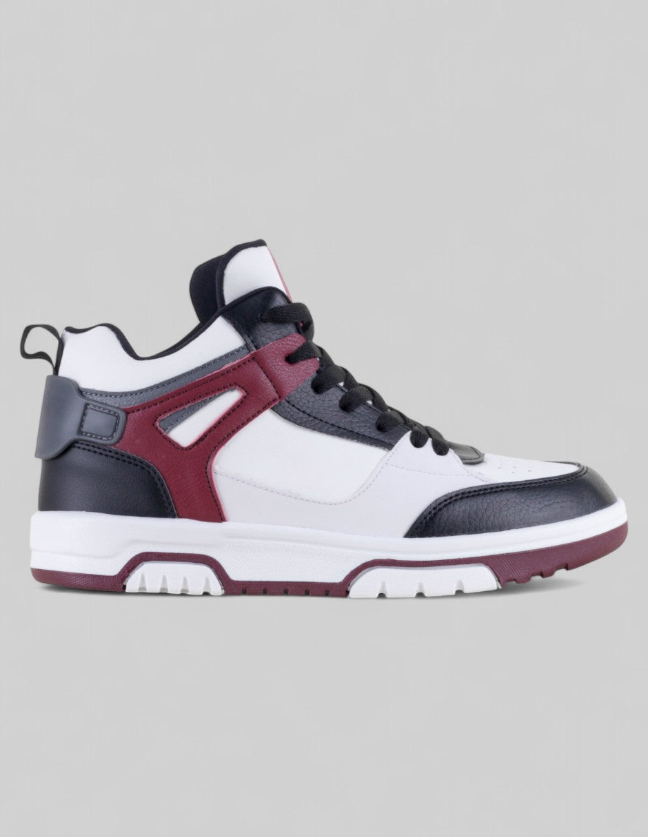 Tenis con cordones  Agle en Piel vegana – Blanco