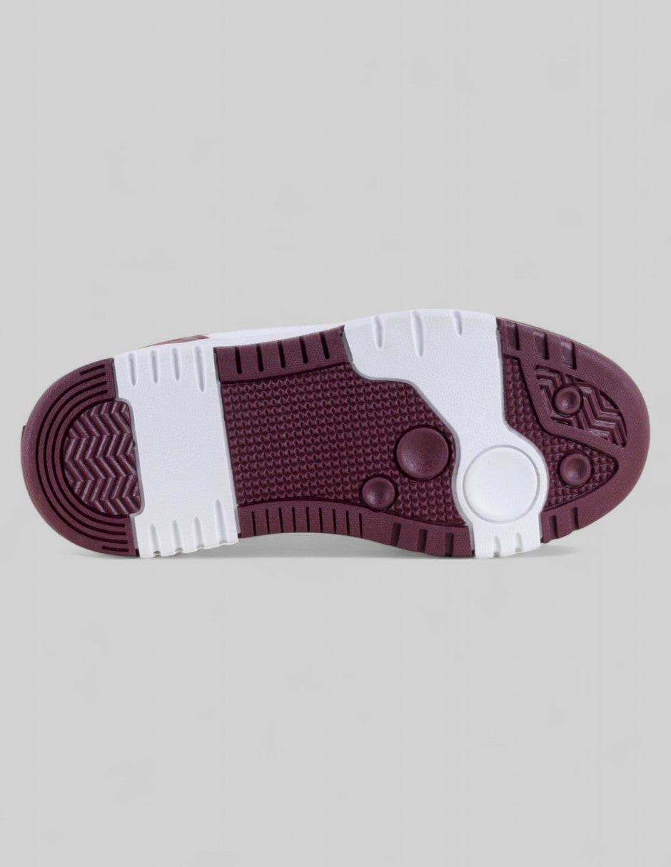 Tenis con cordones  Agle en Piel vegana – Blanco