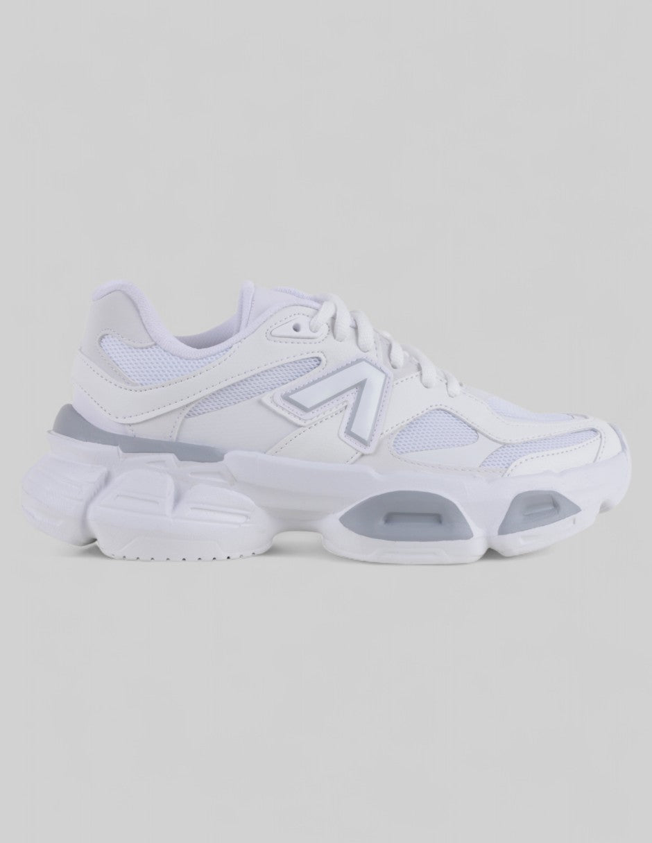 Tenis tipo deportivo  Agle en Textil – Blanco