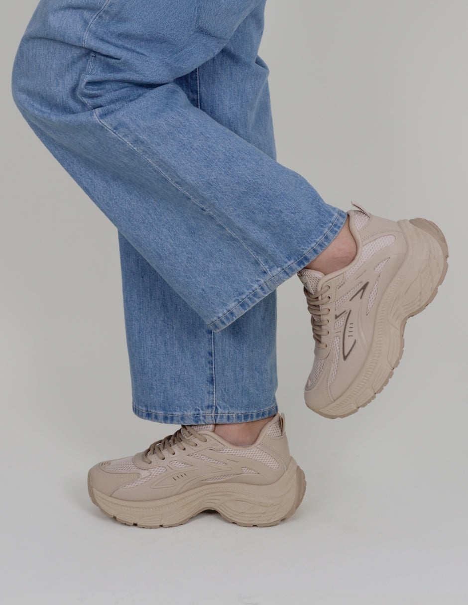Tenis tipo deportivo   TRX en Textil – Beige