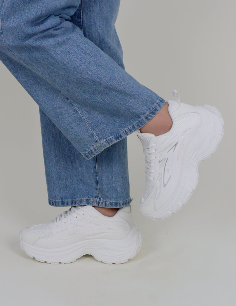 Tenis tipo deportivo  TRX en Textil – Blanco