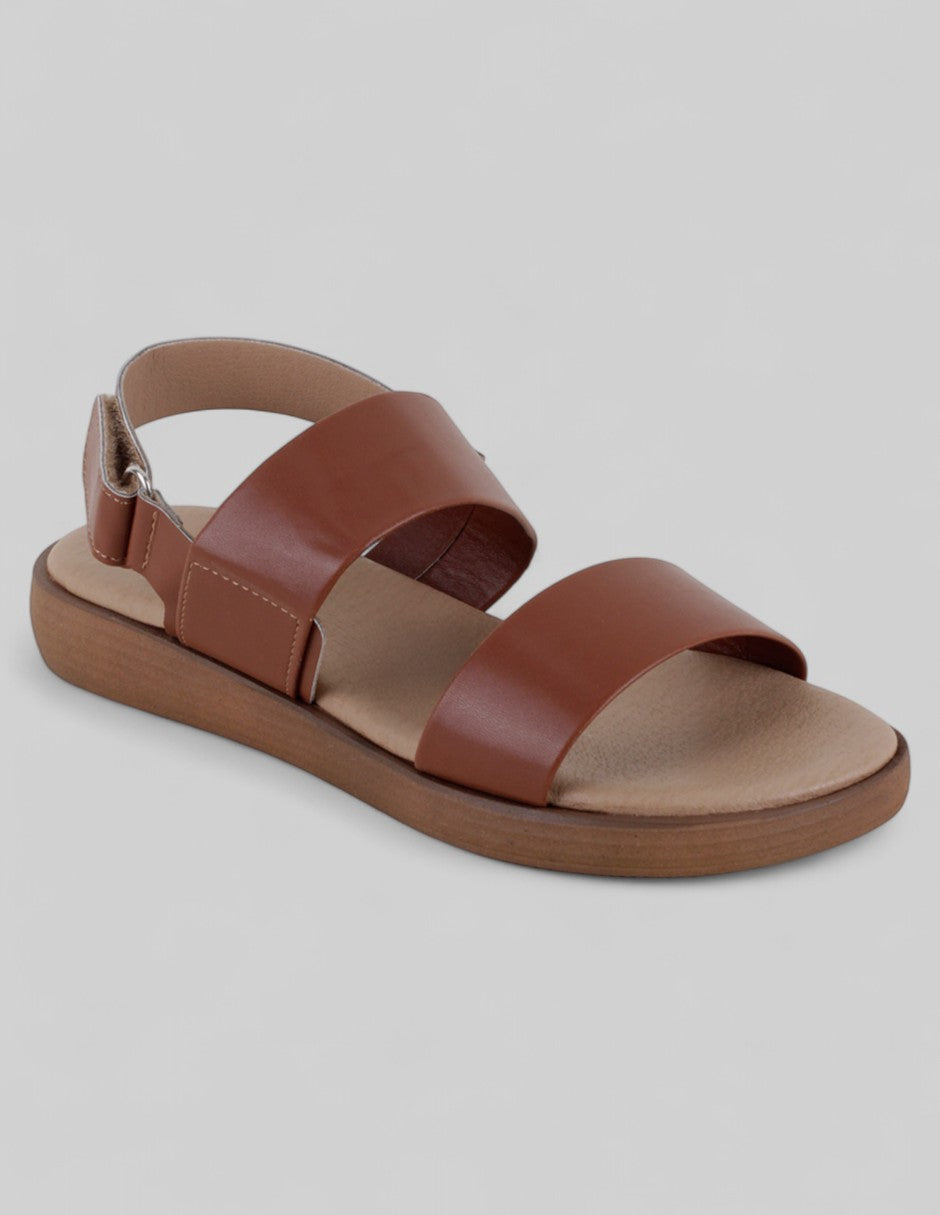 Sandalias de piso Steps en Piel vegana – Café