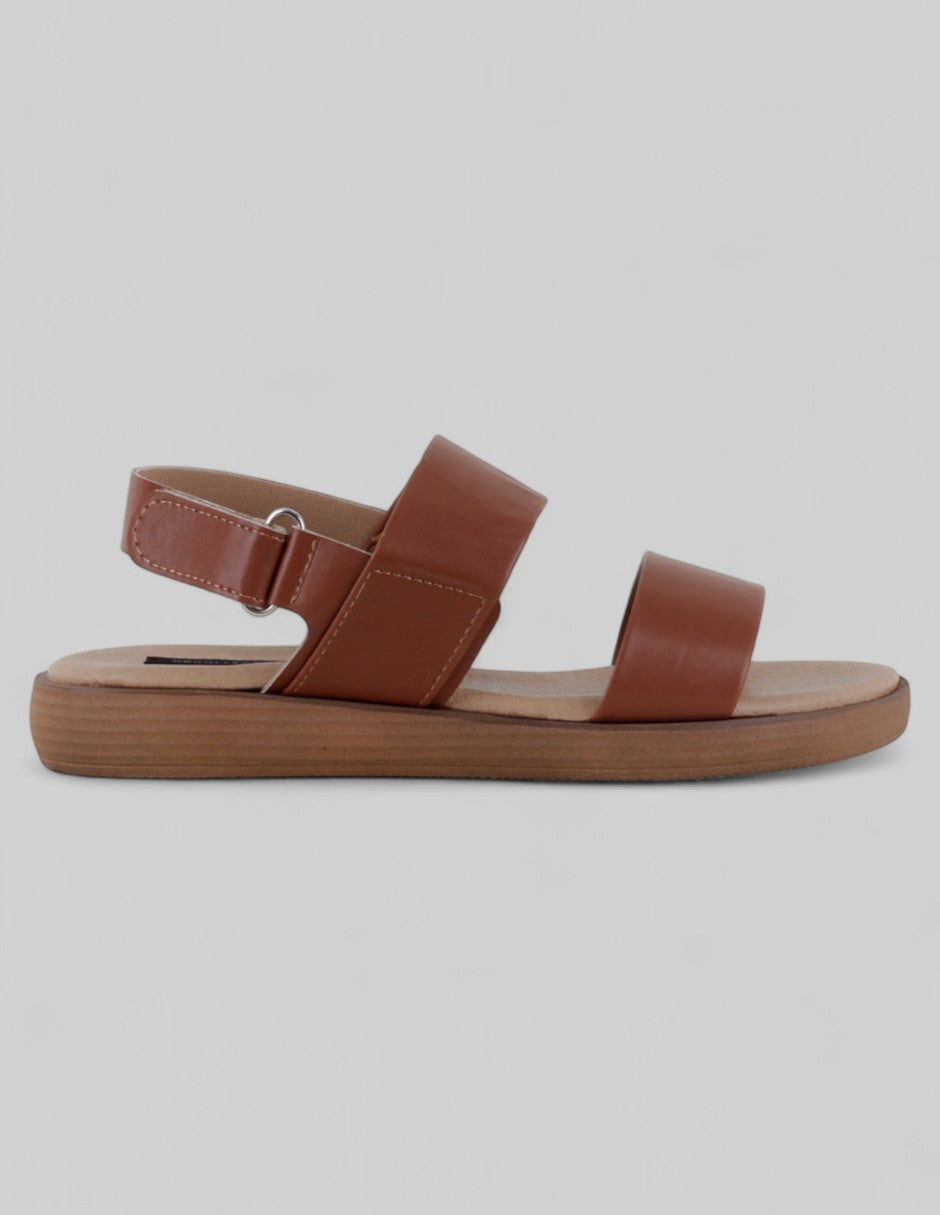 Sandalias de piso Steps en Piel vegana – Café