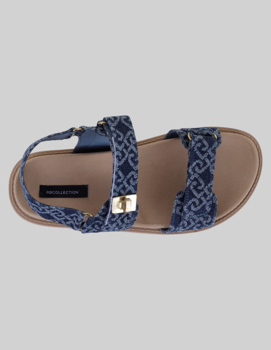 Sandalias con plataforma Yuri en Textil – Azul